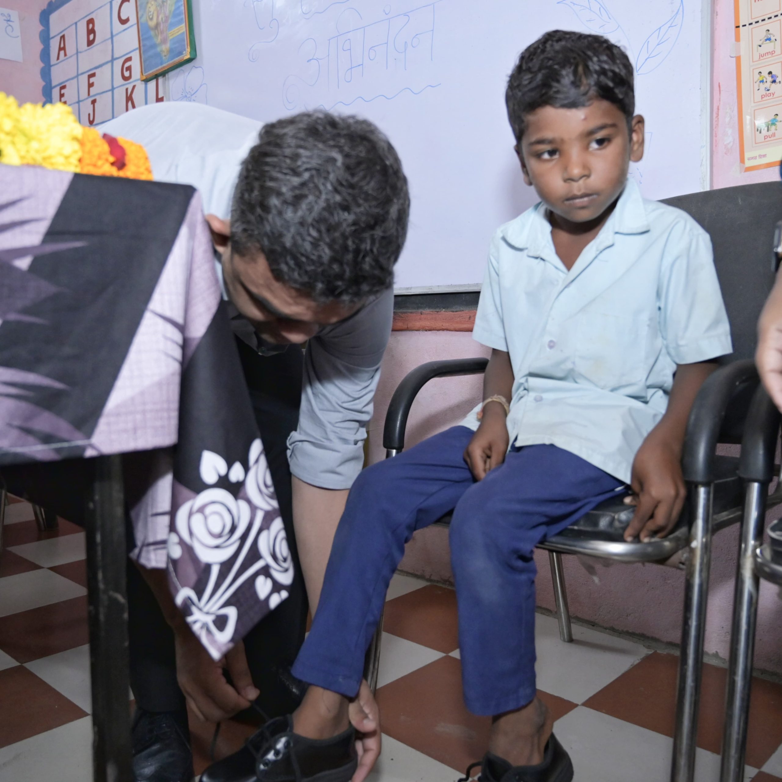 Collector Gave Shoes to Student