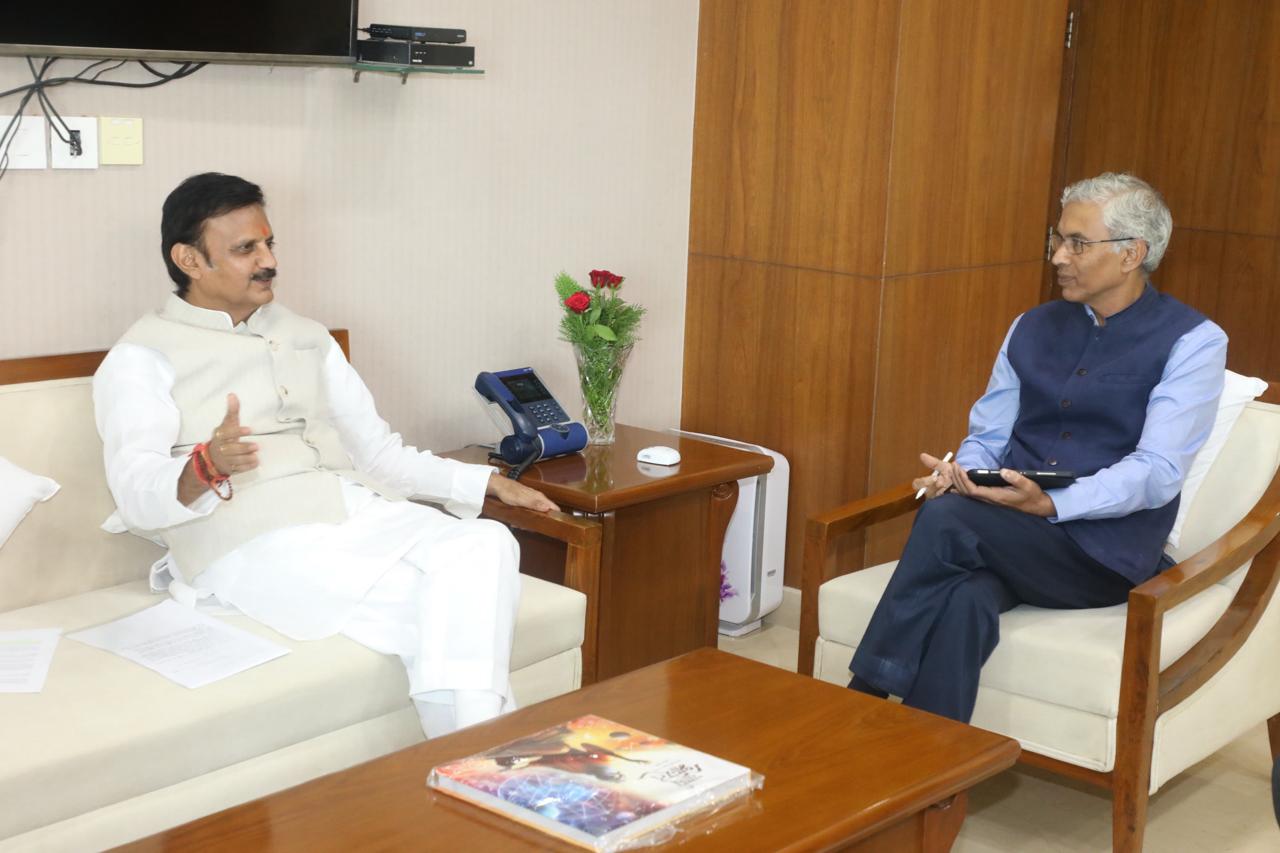 CS Anurag Jain Meets Dy CM Rajendra Shukla