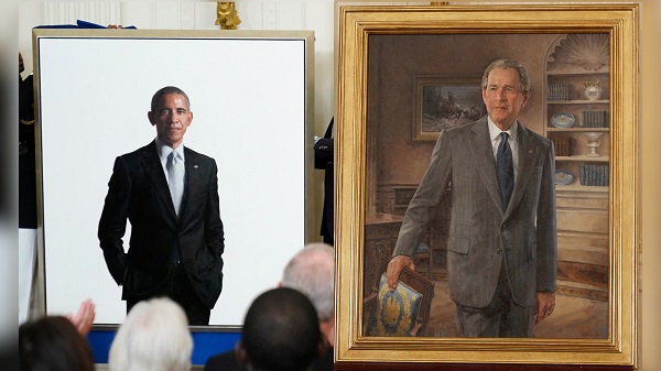 Removed Photos of Obama & Bush Removed Photos of Obama & Bush