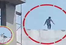 इंदौर जिला अस्पताल की बिल्डिंग पर एक युवक ने चढ़ कर किया आत्महत्या का प्रयास ,देखिये video