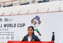 मंदसौर की वर्णिका ने भारत के लिए दागा वर्ल्ड रोलबॉल में अपना पहला अंतरराष्ट्रीय गोल