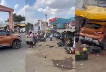 Video: नशे में धुत कार सवार ने मचाया उत्पात, कई वाहनों को मारी टक्कर