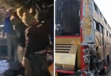 यमुना एक्सप्रेसवे पर ‘मौत का तांडव’: टॉयलेट के लिए बस से उतरे यात्रियों को कंटेनर ने रौंदा, 6 की मौत