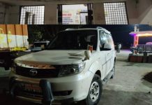 भाजपा जिला उपाध्यक्ष की सफारी का चालान, काली फिल्म-हूटर और बिना बीमा गाड़ी जप्त