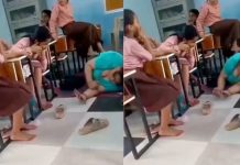 मैडम जी को मालिश पसंद है ,स्कूल में बच्चियों से बेलन से करवाई मालिश