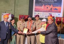 मंदसौर की सिविल डिफेंस टीम का पुष्कर में राष्ट्रीय स्तर पर हुआ सम्मान