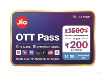 जियो का नया OTT पास: ₹200 में 15 OTT, 1000 से ज्यादा टीवी चैनल और 30GB डेटा