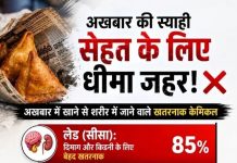 अखबार पर खाना खाना भी जानलेवा साबित हो सकता है