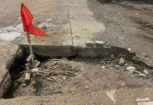 Indore News: बॉम्बे हॉस्पिटल–तुलसी नगर मार्ग पर धंसी सड़क बनी हादसों का कारण